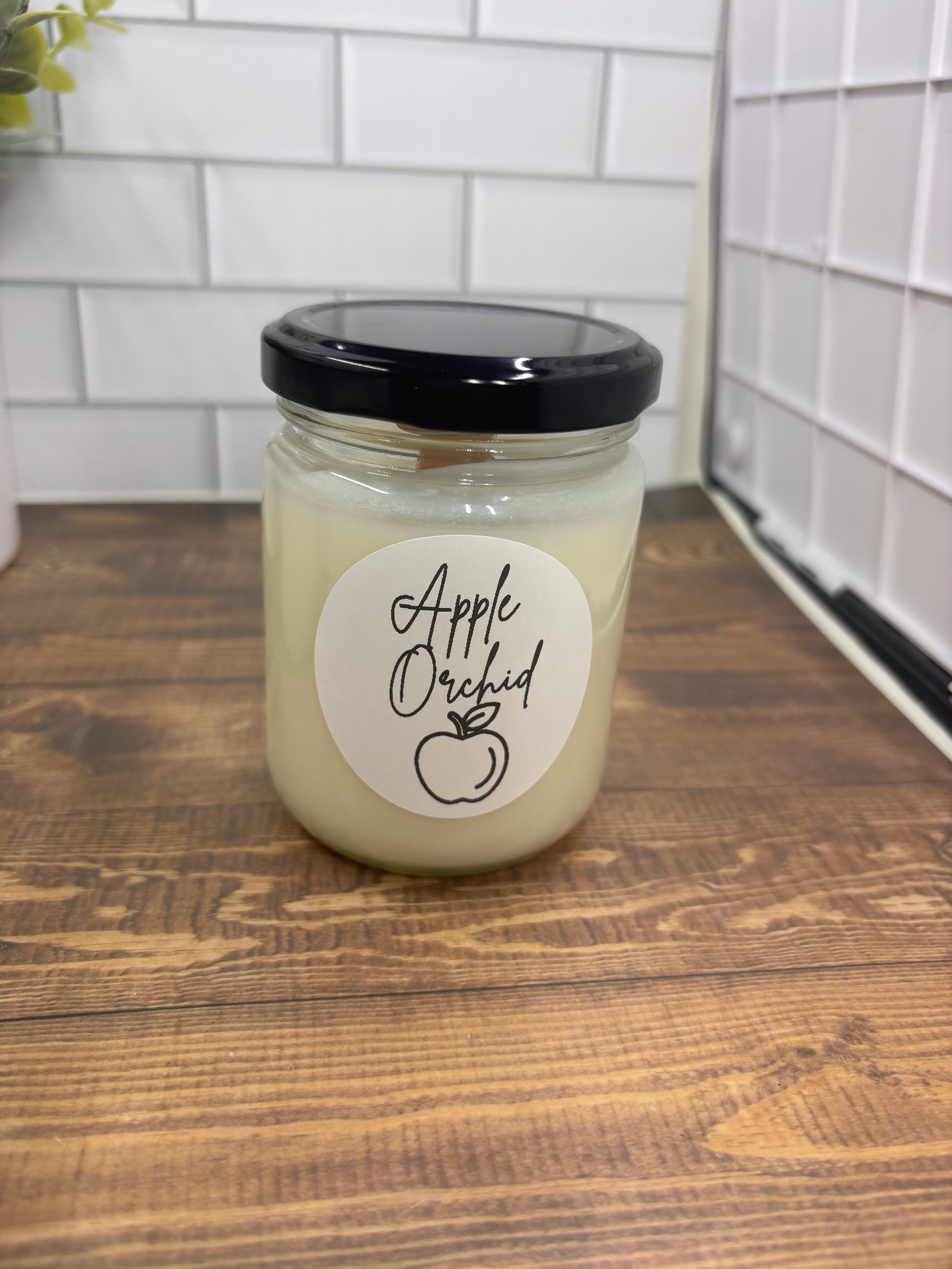 Apple Orchid Wood Wick Soy Wax 8oz Candle